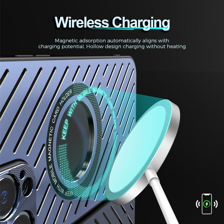 For iPhone 13 R-JUST RJ57 CD Pattern MagSafe Cooling Phone Case(Blue) - free shipping - PMC TechLife - Order now!