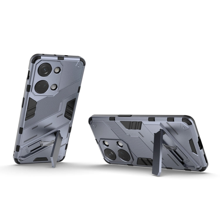 For OnePlus Ace 2V Punk Armor 2 in 1 PC + TPU Phone Case with Holder(Grey) - OnePlus Cases by PMC Jewellery | Online Shopping South Africa | PMC Jewellery | Buy Now Pay Later Mobicred