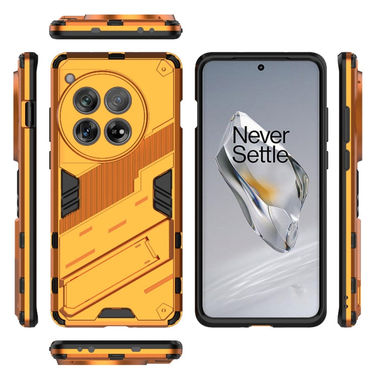 For OnePlus 12 5G Punk Armor 2 in 1 PC + TPU Phone Case with Holder(Orange) - OnePlus Cases by PMC TechLife | Online Shopping South Africa | PMC TechLife