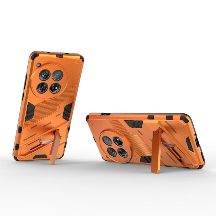 For OnePlus 12 5G Punk Armor 2 in 1 PC + TPU Phone Case with Holder(Orange) - OnePlus Cases by PMC Jewellery | Online Shopping South Africa | PMC Jewellery