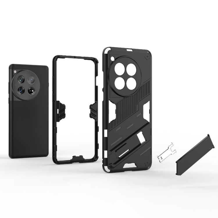 For OnePlus 12 5G Punk Armor 2 in 1 PC + TPU Phone Case with Holder(Orange) - OnePlus Cases by PMC TechLife | Online Shopping South Africa | PMC TechLife