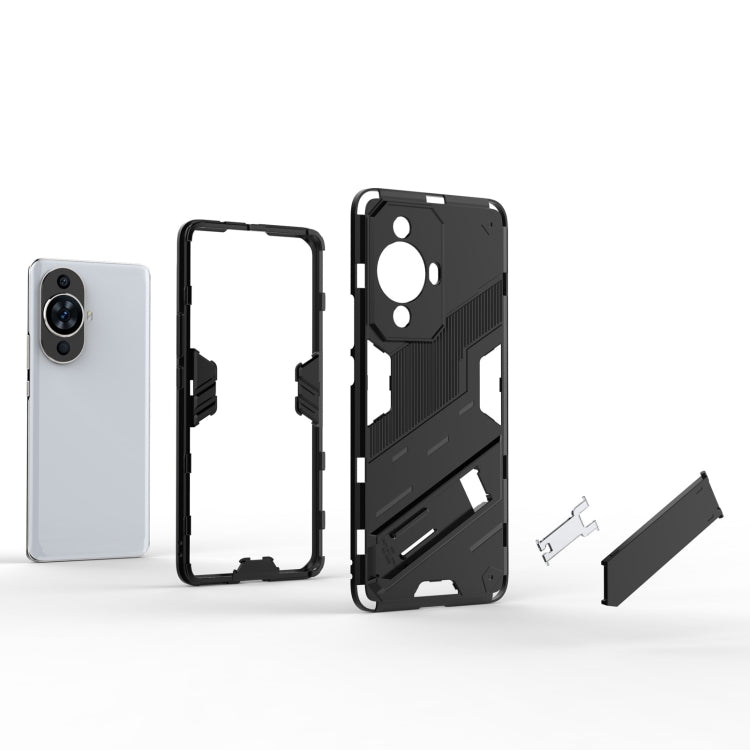 For Huawei nova 11 Pro 4G Punk Armor 2 in 1 PC + TPU Phone Case with Holder(Blue) - Huawei Cases by PMC TechLife | Online Shopping South Africa | PMC TechLife | Buy Now Pay Later Mobicred
