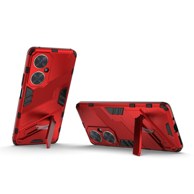 For Huawei nova 11i 4G Punk Armor 2 in 1 PC + TPU Phone Case with Holder(Red) - Huawei Cases by PMC TechLife | Online Shopping South Africa | PMC TechLife | Buy Now Pay Later Mobicred