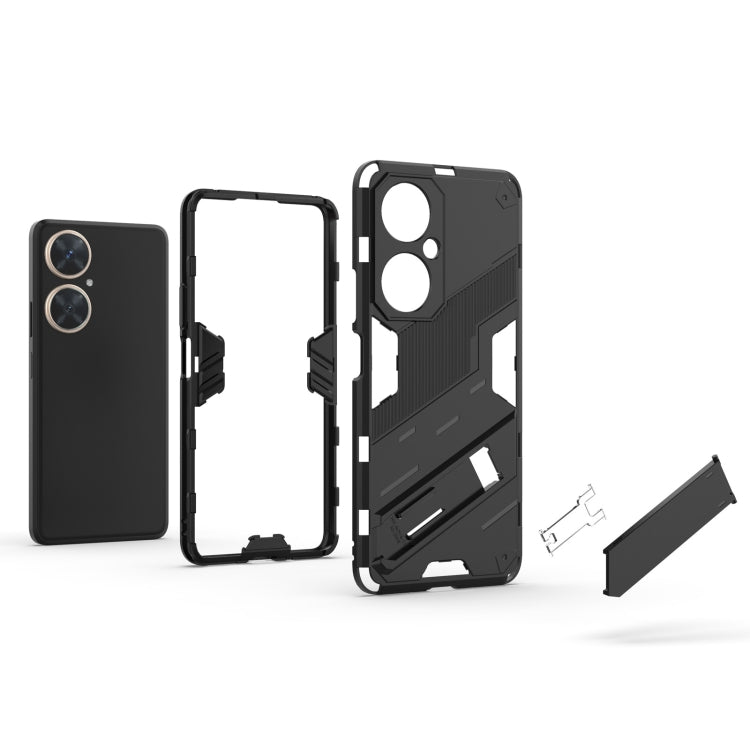 For Huawei nova 11i 4G Punk Armor 2 in 1 PC + TPU Phone Case with Holder(Red) - Huawei Cases by PMC TechLife | Online Shopping South Africa | PMC TechLife | Buy Now Pay Later Mobicred