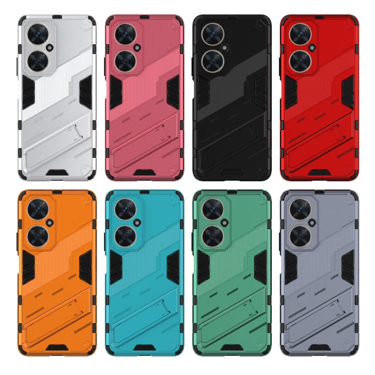 For Huawei nova 11i 4G Punk Armor 2 in 1 PC + TPU Phone Case with Holder(Light Red) - free shipping - PMC TechLife - Order now!
