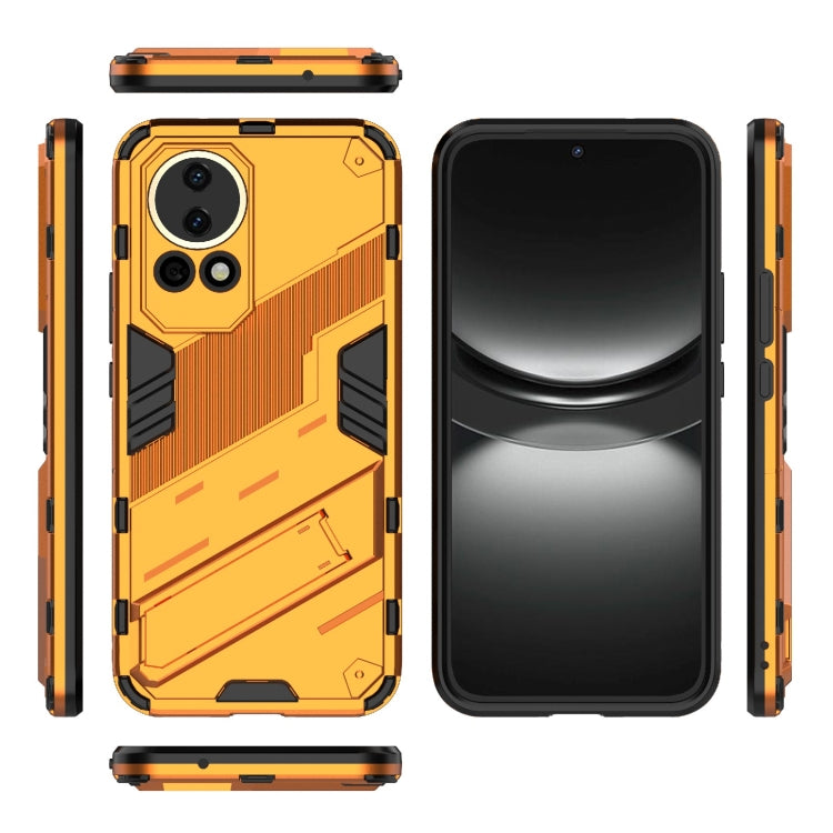 For Huawei nova 12 5G Punk Armor 2 in 1 PC + TPU Phone Case with Holder(Orange) - Huawei Cases by PMC TechLife | Online Shopping South Africa | PMC TechLife | Buy Now Pay Later Mobicred