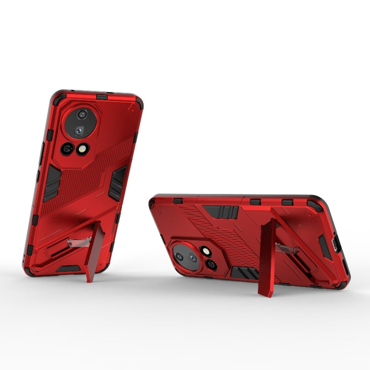 For Huawei nova 12 Pro Punk Armor 2 in 1 PC + TPU Phone Case with Holder(Red) - Huawei Cases by PMC TechLife | Online Shopping South Africa | PMC TechLife | Buy Now Pay Later Mobicred