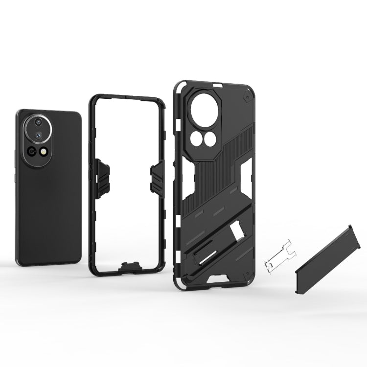For Huawei nova 12 Pro Punk Armor 2 in 1 PC + TPU Phone Case with Holder(Light Red) - Huawei Cases by PMC TechLife | Online Shopping South Africa | PMC TechLife | Buy Now Pay Later Mobicred