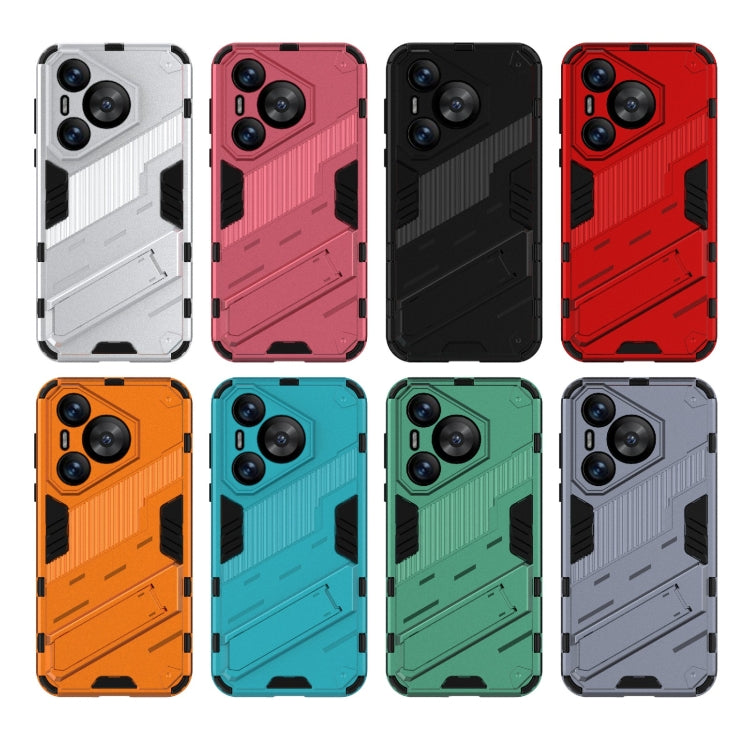 For Huawei Pura 70 Punk Armor 2 in 1 PC + TPU Phone Case with Holder(Light Red) - Huawei Cases by PMC TechLife | Online Shopping South Africa | PMC TechLife | Buy Now Pay Later Mobicred