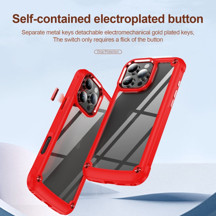 For iPhone 16 Pro TPU + PC Lens Protection Phone Case(Red) - iPhone 16 Pro Cases by PMC TechLife | Online Shopping South Africa | PMC TechLife | Buy Now Pay Later Mobicred