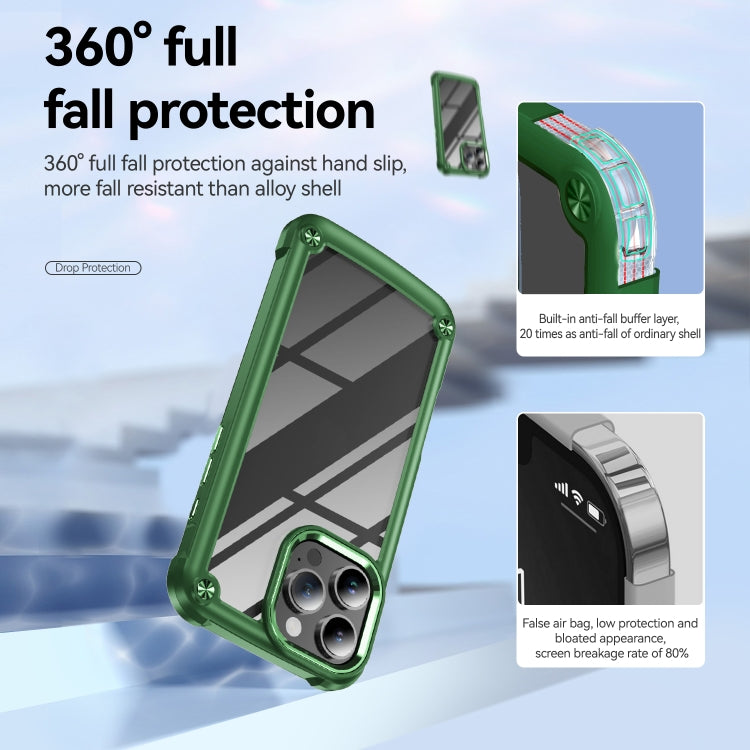 For iPhone 16 Pro TPU + PC Lens Protection Phone Case(Green) - iPhone 16 Pro Cases by PMC TechLife | Online Shopping South Africa | PMC TechLife | Buy Now Pay Later Mobicred