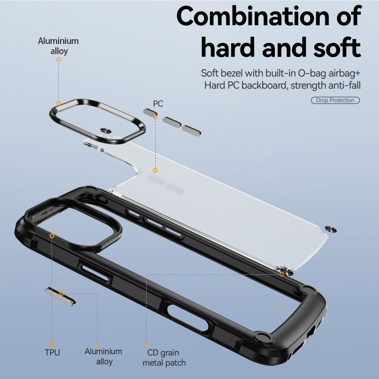 For iPhone 16 Pro Max TPU + PC Lens Protection Phone Case(Black) - iPhone 16 Pro Max Cases by PMC TechLife | Online Shopping South Africa | PMC TechLife | Buy Now Pay Later Mobicred