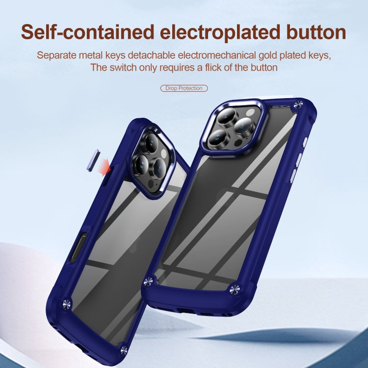 For iPhone 16 Pro Max TPU + PC Lens Protection Phone Case(Blue) - iPhone 16 Pro Max Cases by PMC TechLife | Online Shopping South Africa | PMC TechLife | Buy Now Pay Later Mobicred