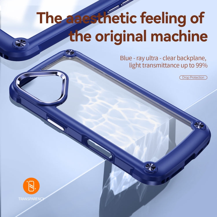 For iPhone 16 TPU + PC Lens Protection Phone Case(Blue) - iPhone 16 Cases by PMC TechLife | Online Shopping South Africa | PMC TechLife | Buy Now Pay Later Mobicred