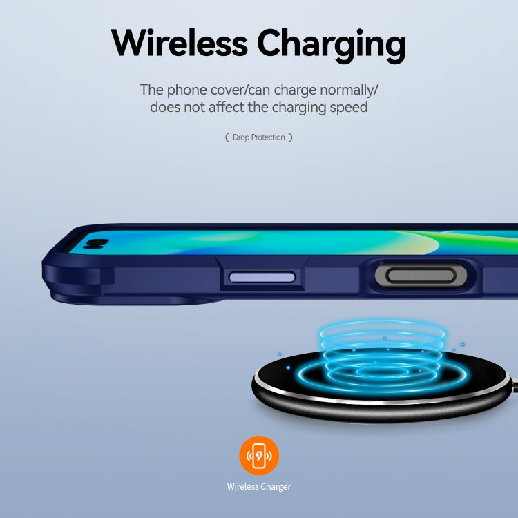 For iPhone 16 TPU + PC Lens Protection Phone Case(Blue) - iPhone 16 Cases by PMC TechLife | Online Shopping South Africa | PMC TechLife | Buy Now Pay Later Mobicred