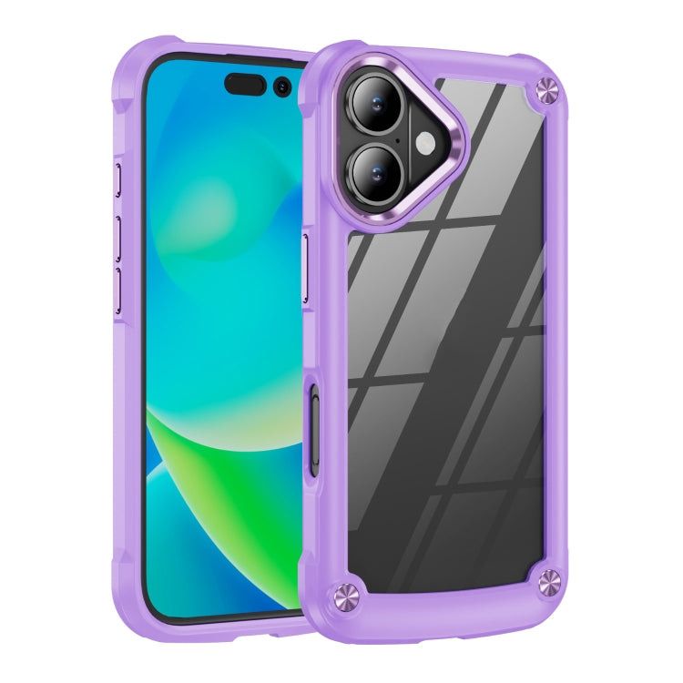 For iPhone 16 Plus TPU + PC Lens Protection Phone Case(Purple) - iPhone 16 Plus Cases by PMC TechLife | Online Shopping South Africa | PMC TechLife | Buy Now Pay Later Mobicred
