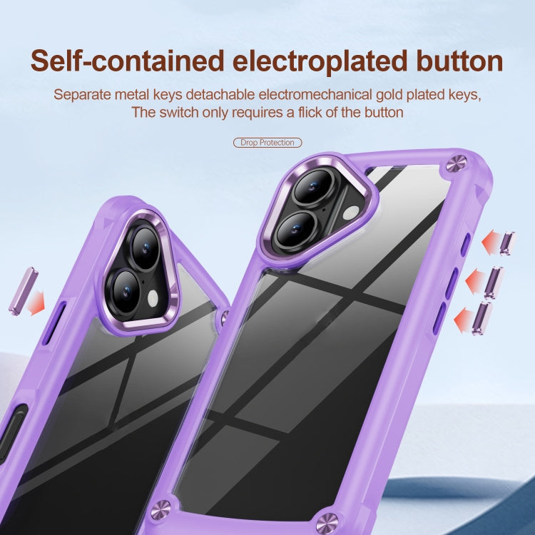 For iPhone 16 Plus TPU + PC Lens Protection Phone Case(Purple) - iPhone 16 Plus Cases by PMC TechLife | Online Shopping South Africa | PMC TechLife | Buy Now Pay Later Mobicred