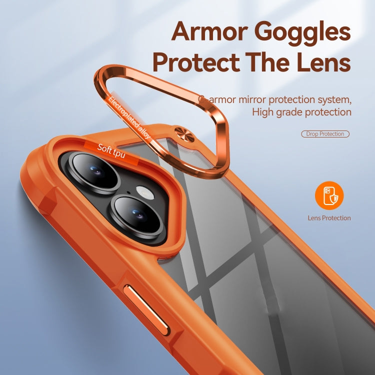 For iPhone 16 Plus TPU + PC Lens Protection Phone Case(Orange) - free shipping - PMC TechLife - Order now!