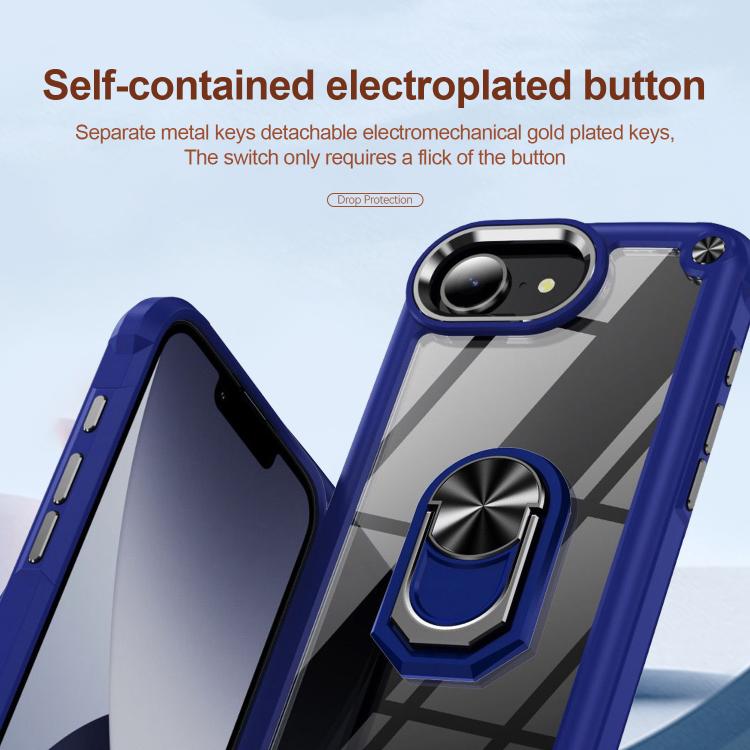For iPhone 16e TPU + PC Lens Protection Phone Case with Ring Holder(Purple) - iPhone 16e Cases by PMC TechLife | Online Shopping South Africa | PMC TechLife | Buy Now Pay Later Mobicred