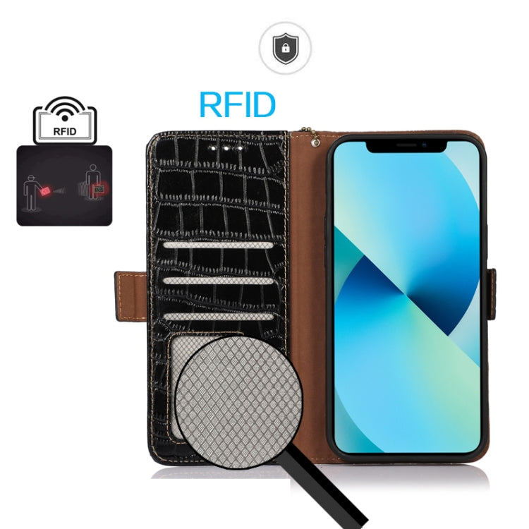 For iPhone 16 Pro Crocodile Top Layer Cowhide Leather Phone Case(Black) - iPhone 16 Pro Cases by PMC TechLife | Online Shopping South Africa | PMC TechLife | Buy Now Pay Later Mobicred