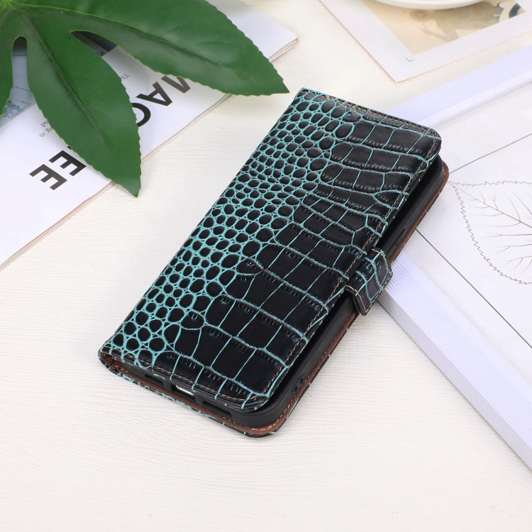 For iPhone 16 Crocodile Top Layer Cowhide Leather Phone Case(Green) - iPhone 16 Cases by PMC TechLife | Online Shopping South Africa | PMC TechLife | Buy Now Pay Later Mobicred