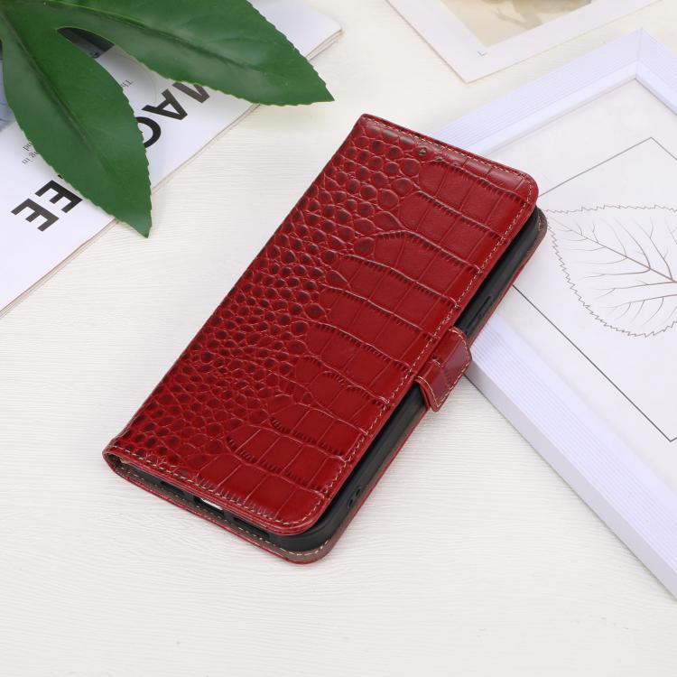 For iPhone 17 Air Crocodile Top Layer Cowhide Leather Phone Case(Red) - free shipping - PMc TechLife - Order now!