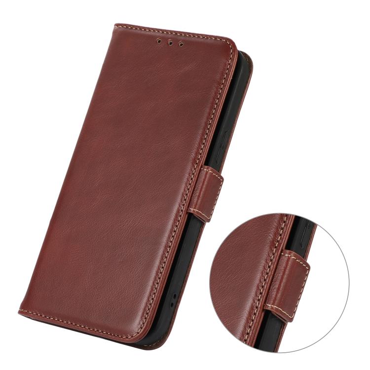 For iPhone 17 Crazy Horse Top Layer Cowhide Leather Phone Case(Brown) - free shipping - PMc TechLife - Order now!