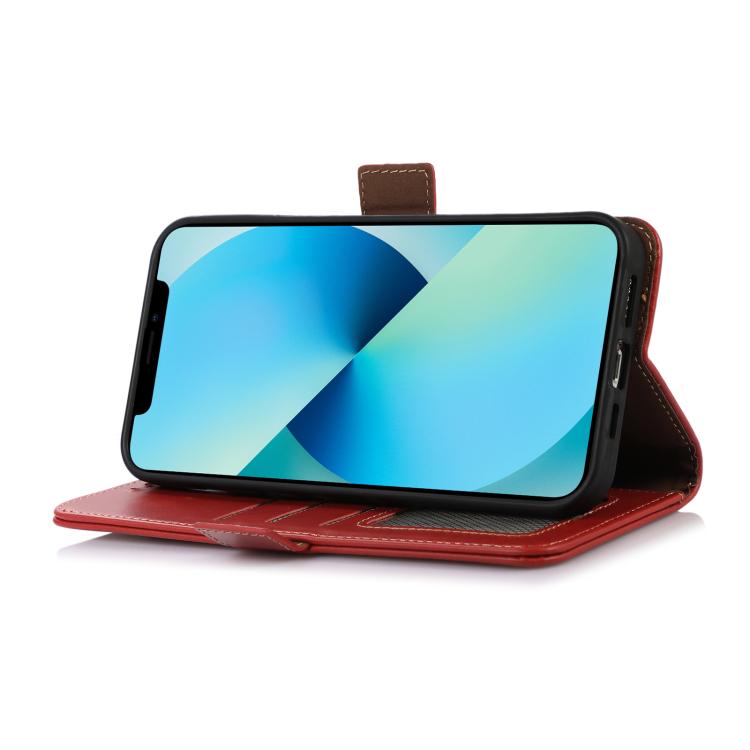 For iPhone 17 Pro Max Crazy Horse Top Layer Cowhide Leather Phone Case(Red) - free shipping - PMc TechLife - Order now!