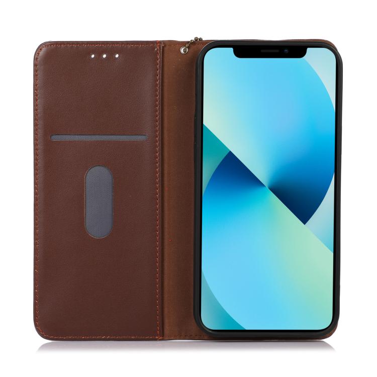 For iPhone 17 Air KHAZNEH Nappa Top Layer Cowhide Leather Phone Case(Brown) - free shipping - PMc TechLife - Order now!