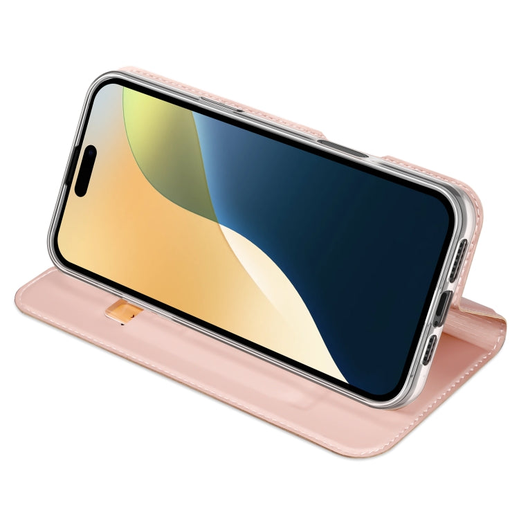 For iPhone 16 Plus DUX DUCIS Skin Pro Series Flip Leather Phone Case(Rose Gold) - iPhone 16 Plus Cases by DUX DUCIS | Online Shopping South Africa | PMC Jewellery | Buy Now Pay Later Mobicred