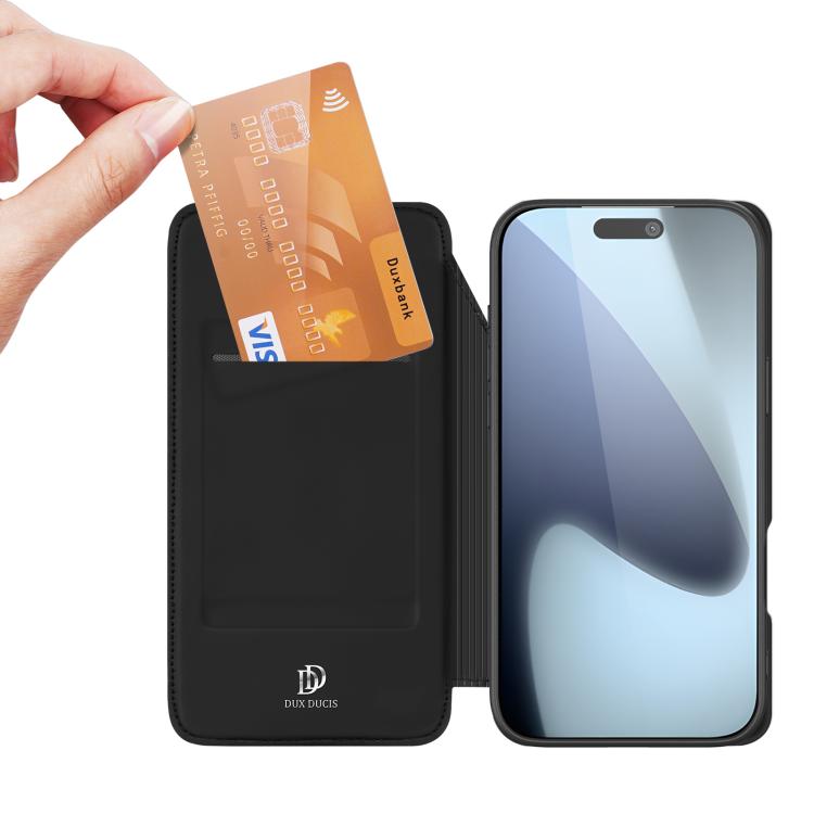 For iPhone 17 Pro Max DUX DUCIS Skin Pro Series Flip Leather Phone Case(Black) - iPhone 17 Pro Max Cases by DUX DUCIS | Online Shopping South Africa | PMC TechLife | Buy Now Pay Later Mobicred