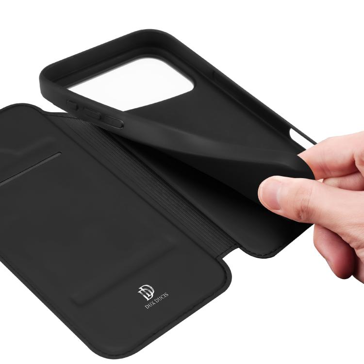For iPhone 17 Pro Max DUX DUCIS Skin Pro Series Flip Leather Phone Case(Black) - iPhone 17 Pro Max Cases by DUX DUCIS | Online Shopping South Africa | PMC TechLife | Buy Now Pay Later Mobicred