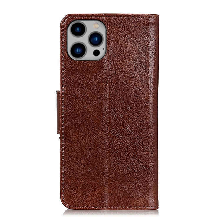 For iPhone 16 Pro Nappa Texture Leather Case(Brown) - iPhone 16 Pro Cases by PMC TechLife | Online Shopping South Africa | PMC TechLife | Buy Now Pay Later Mobicred