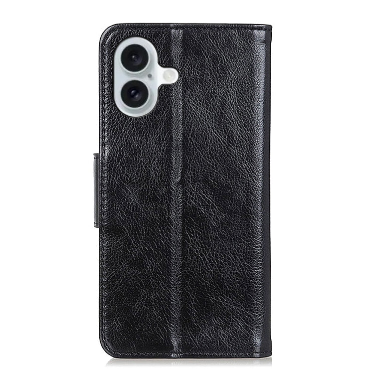 For iPhone 16 Plus Nappa Texture Leather Case(Black) - iPhone 16 Plus Cases by PMC Jewellery | Online Shopping South Africa | PMC Jewellery | Buy Now Pay Later Mobicred