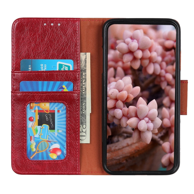 For iPhone 16 Plus Nappa Texture Leather Case(Red) - iPhone 16 Plus Cases by PMC Jewellery | Online Shopping South Africa | PMC Jewellery | Buy Now Pay Later Mobicred