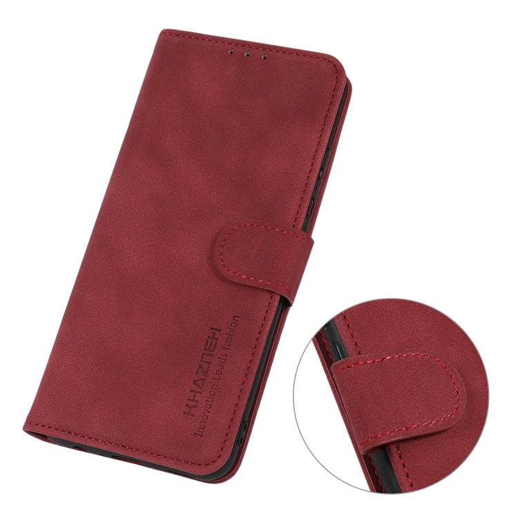 For iPhone 17 Pro Max KHAZNEH Matte Texture Leather Phone Case(Red) - free shipping - PMc TechLife - Order now!