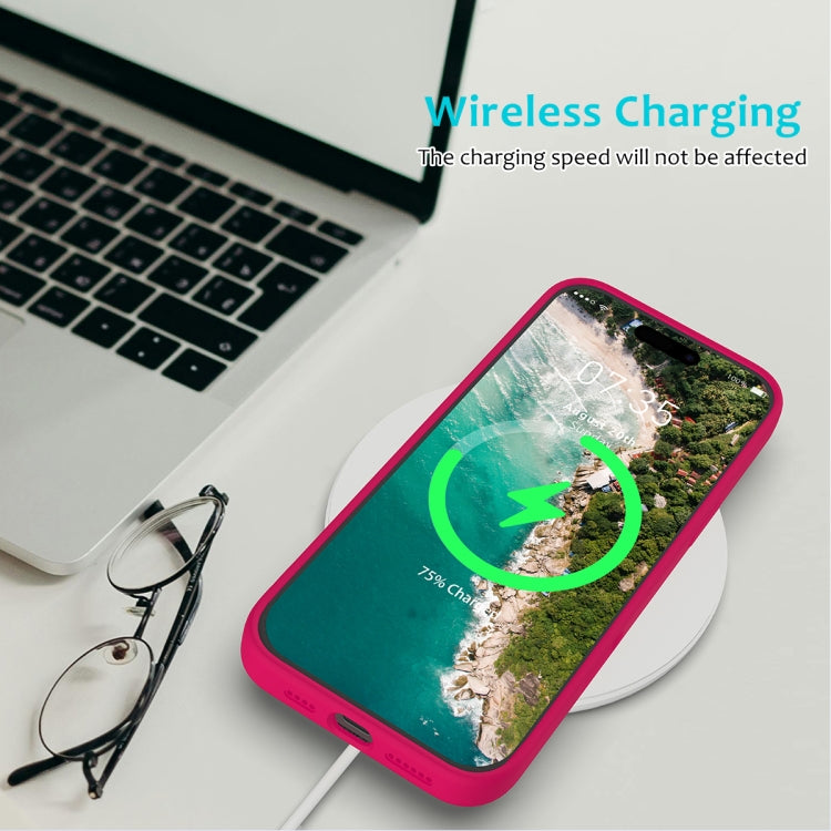 For iPhone 16 Pro Max Solid Color Silicone Phone Case(Rose Red) - More iPhone Cases by PMC TechLife | Online Shopping South Africa | PMC TechLife | Buy Now Pay Later Mobicred