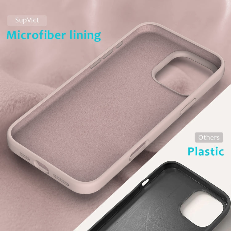 For iPhone 16 Pro Max Solid Color Silicone Phone Case(Sand Pink) - More iPhone Cases by PMC TechLife | Online Shopping South Africa | PMC TechLife | Buy Now Pay Later Mobicred