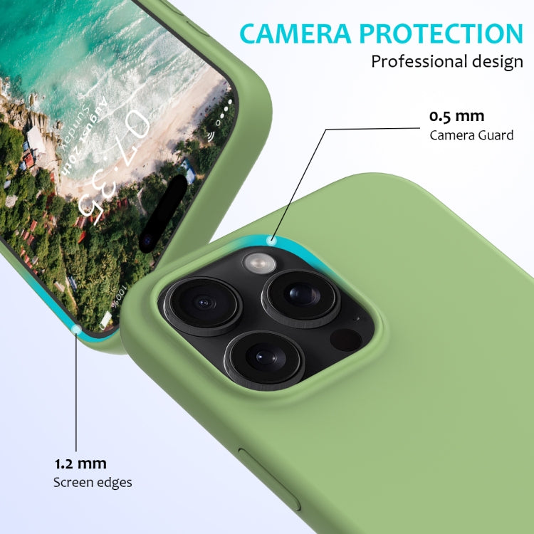 For iPhone 16 Pro Solid Color Silicone Phone Case(Mint Green) - More iPhone Cases by PMC TechLife | Online Shopping South Africa | PMC TechLife | Buy Now Pay Later Mobicred