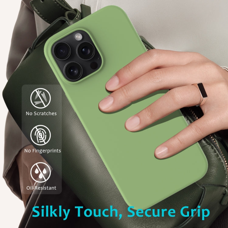 For iPhone 16 Pro Solid Color Silicone Phone Case(Mint Green) - More iPhone Cases by PMC TechLife | Online Shopping South Africa | PMC TechLife | Buy Now Pay Later Mobicred