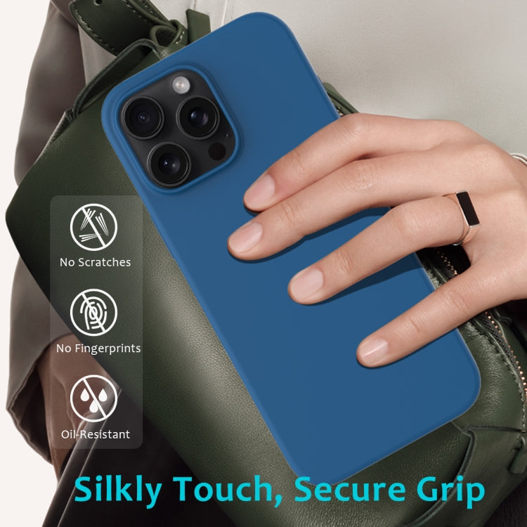 For iPhone 16 Pro Solid Color Silicone Phone Case(Cobalt Blue) - More iPhone Cases by PMC TechLife | Online Shopping South Africa | PMC TechLife | Buy Now Pay Later Mobicred