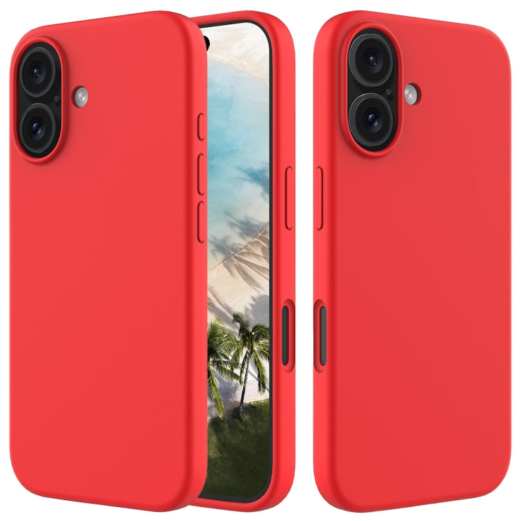 For iPhone 16 Plus Solid Color Silicone Phone Case(Red) - More iPhone Cases by PMC TechLife | Online Shopping South Africa | PMC TechLife | Buy Now Pay Later Mobicred