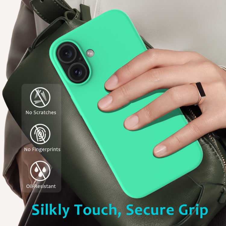 For iPhone 16 Plus Solid Color Silicone Phone Case(Green) - More iPhone Cases by PMC TechLife | Online Shopping South Africa | PMC TechLife | Buy Now Pay Later Mobicred