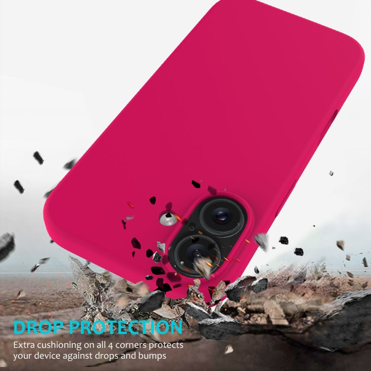 For iPhone 16 Plus Solid Color Silicone Phone Case(Rose Red) - More iPhone Cases by PMC TechLife | Online Shopping South Africa | PMC TechLife | Buy Now Pay Later Mobicred