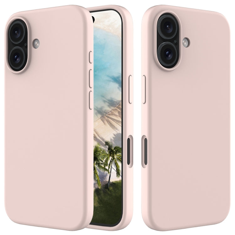 For iPhone 16 Plus Solid Color Silicone Phone Case(Sand Pink) - More iPhone Cases by PMC TechLife | Online Shopping South Africa | PMC TechLife | Buy Now Pay Later Mobicred