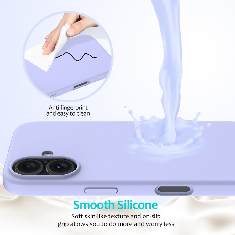 For iPhone 16 Solid Color Silicone Phone Case(Purple) - More iPhone Cases by PMC TechLife | Online Shopping South Africa | PMC TechLife | Buy Now Pay Later Mobicred