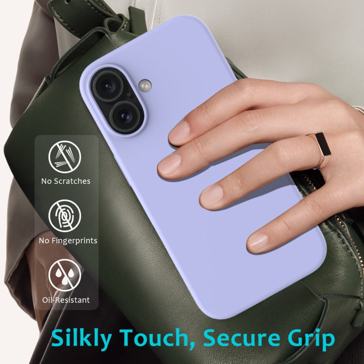 For iPhone 16 Solid Color Silicone Phone Case(Purple) - More iPhone Cases by PMC TechLife | Online Shopping South Africa | PMC TechLife | Buy Now Pay Later Mobicred