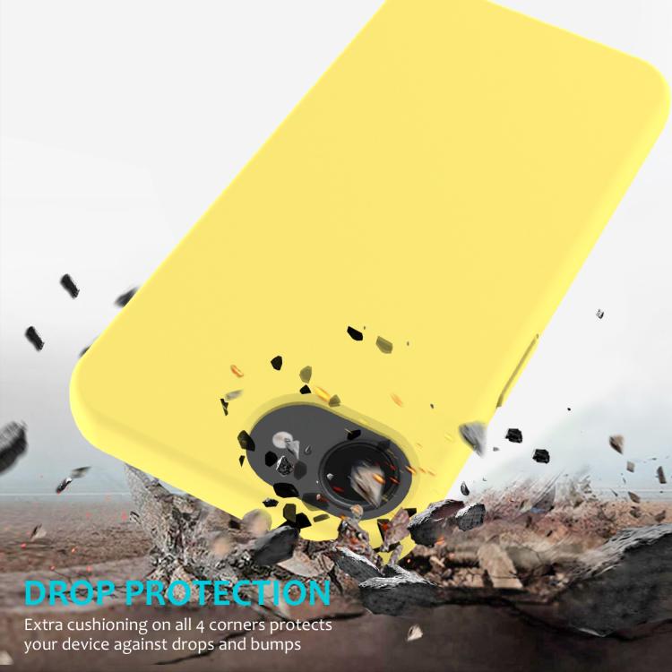 For iPhone 16e Solid Color Silicone Phone Case(Lemon Yellow) - iPhone 16e Cases by PMC TechLife | Online Shopping South Africa | PMC TechLife | Buy Now Pay Later Mobicred