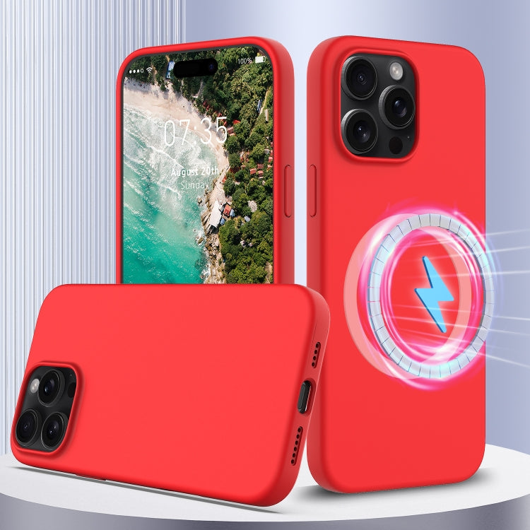 For iPhone 16 Pro Max Shockproof Silicone Magsafe Phone Case(Red) - iPhone 16 Pro Max Cases by PMC TechLife | Online Shopping South Africa | PMC TechLife | Buy Now Pay Later Mobicred