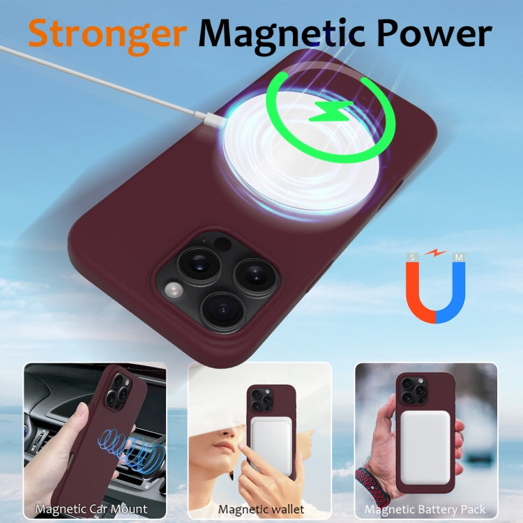 For iPhone 16 Pro Max Shockproof Silicone Magsafe Phone Case(Plum Color) - free shipping - PMC TechLife - Order now!